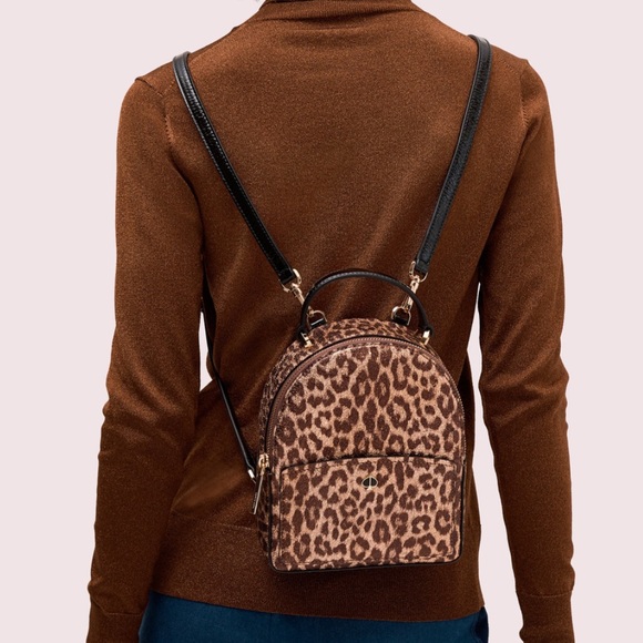 Kate Spade leopard convertible backpack - Picture 7 of 8